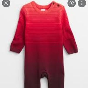 Baby Gap Knit Ombre Red Onesie Boys Girls Toddler Sweater